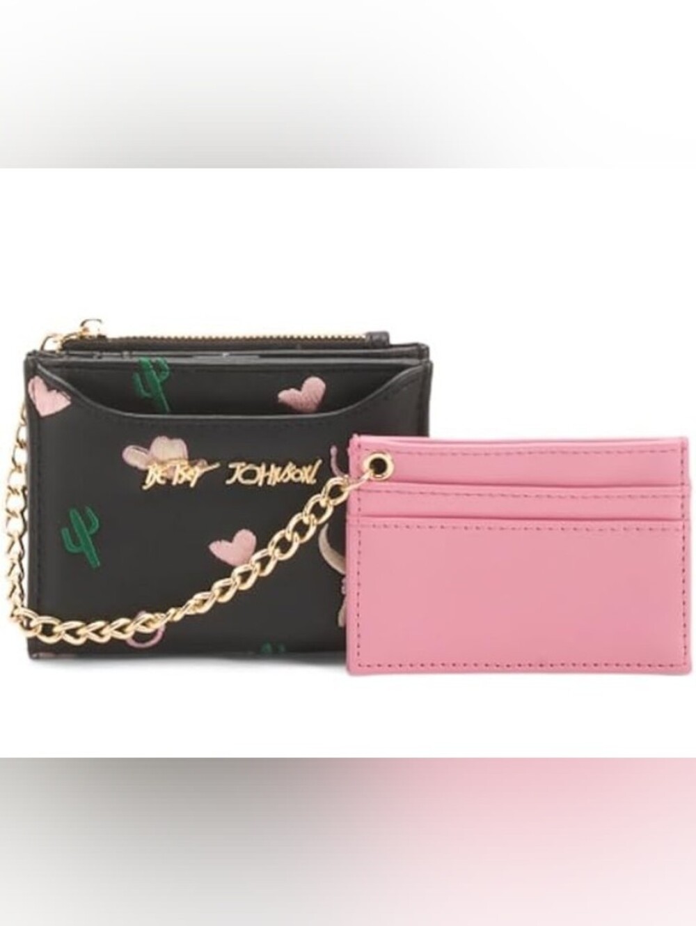 Betsey Johnson-Western Card Case/Wallet (Black/Berry 🍓🖤)